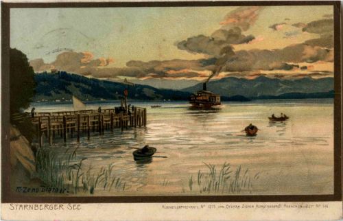 Starnberger See - sign Diemer - Litho