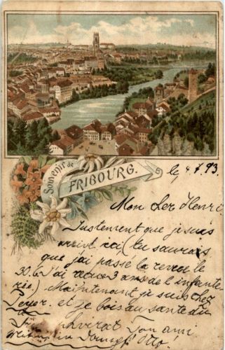Souvenir de Fribourg 1893