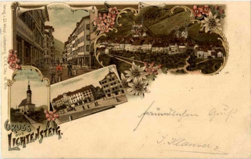 Gruss aus Lichtensteig - Litho