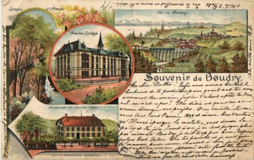 Souvenir de Boudry - Litho