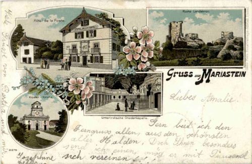 Gruss aus Mariastein - Litho