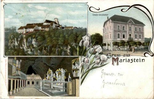 Gruss aus Mariastein - Litho