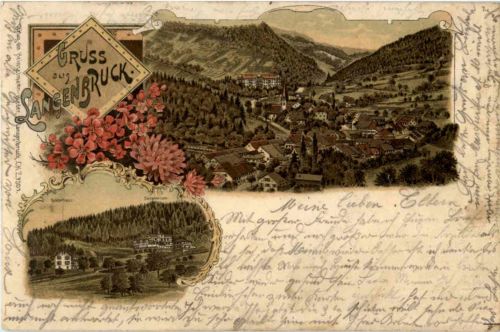 Gruss aus Langenbruck - Litho