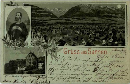 Gruss aus Sarnen - Litho