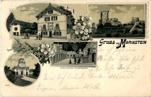 Gruss aus Mariastein - Litho