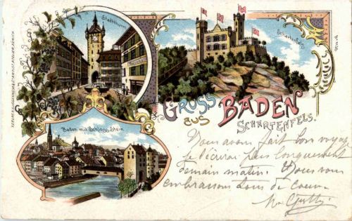 Gruss aus Baden - Litho