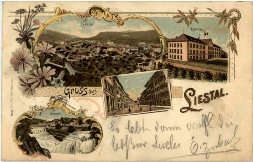 Gruss aus Liestal - Litho