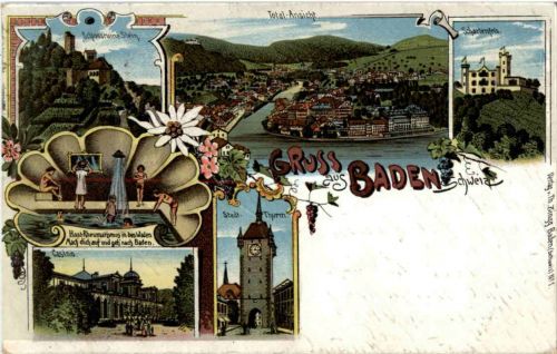 Gruss aus Baden - Litho