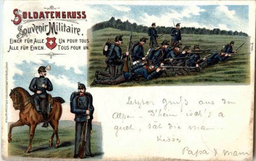 Schweiz Militär - Litho