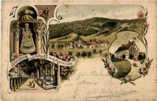 Gruss aus Mariastein - Litho