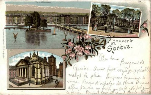 souvenir de Geneve - Litho