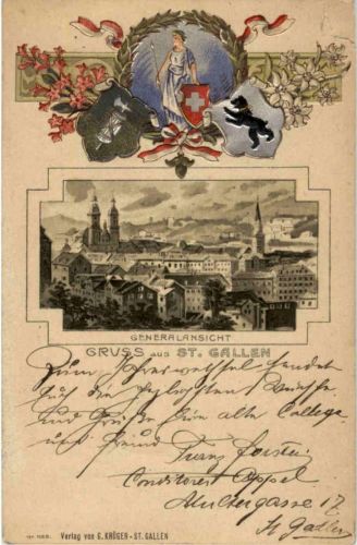 Gruss aus St. Gallen - Litho