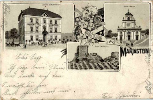 Gruss aus Mariastein - Litho