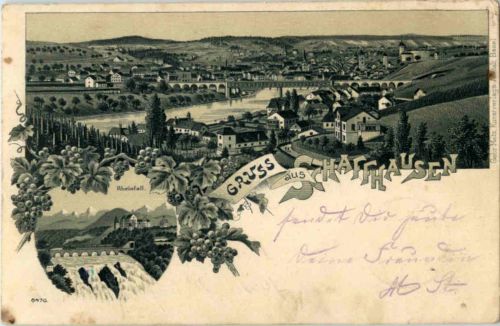 Gruss aus Schaffhausen - Litho