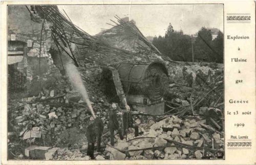 Geneve - Explosion l Usine 1909