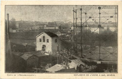 Geneve - Explosion l Usine 1909