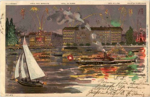 Geneve - Fete de Nuit - Litho