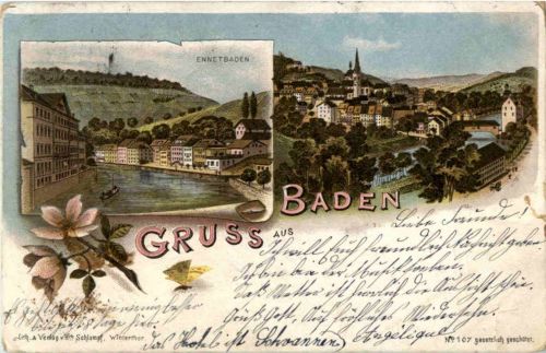 Gruss aus Baden - Litho
