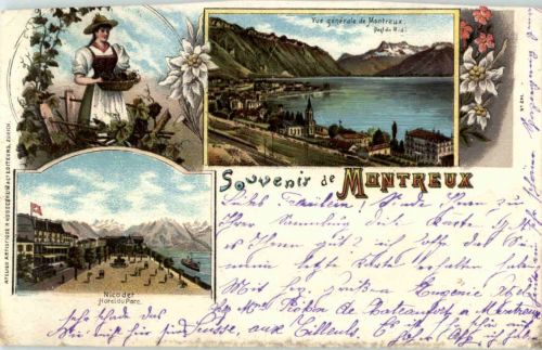 Souvenir de Montreux - Litho