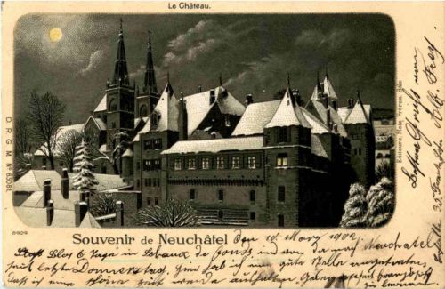 Souvenir de Neuchatel - Litho