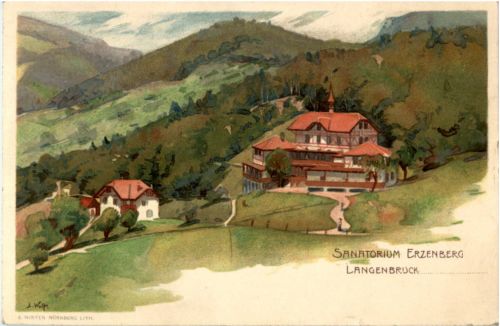 Langenbruck - Sanatorium Erzenberg - Litho