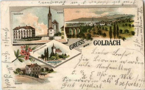 Gruss aus Goldach - Litho