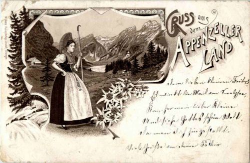 Gruss aus dem Appenzeller Land Litho