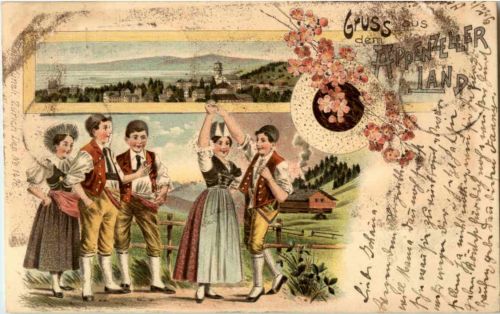 Gruss asu dem Appenzeller land - Litho