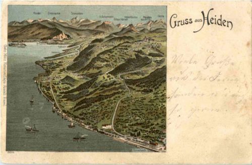 Gruss aus Heiden - Litho