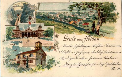 Gruss aus Heiden - Litho