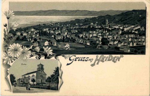Gruss aus Heiden - Litho