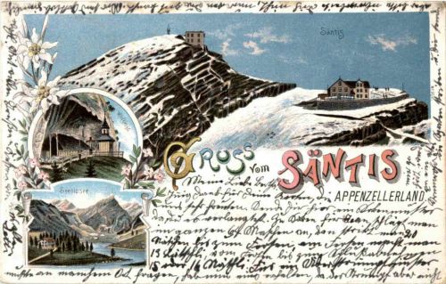 Gruss vom Säntis - Litho