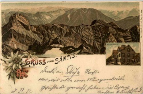 Gruss vom Säntis - Litho
