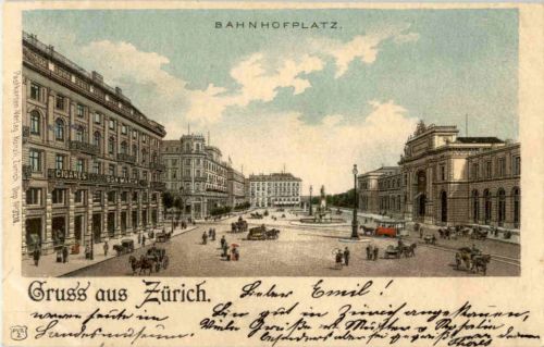 Gruss aus Zürich - Litho