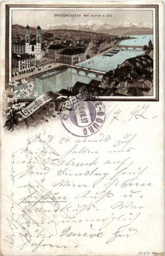 Gruss aus Zürich - Litho 1897