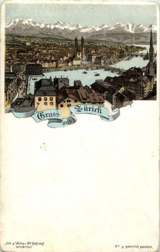 Gruss aus Zürich - Litho