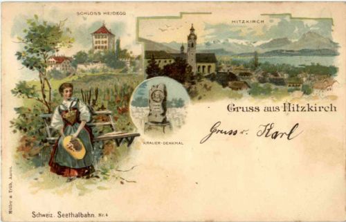 Gruss aus Hitzkirch - Litho