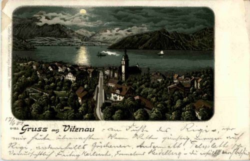 Gruss aus Vitznau - Litho