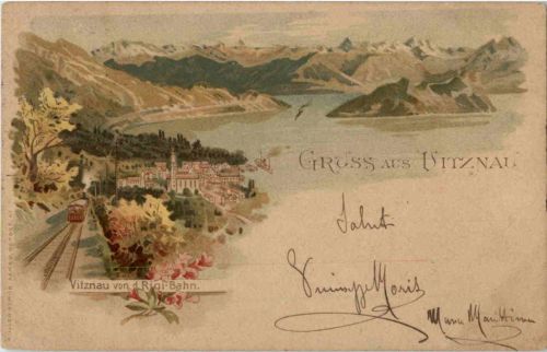 Gruss aus Vitznau - Litho