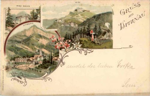 Gruss aus Vitznau - Litho