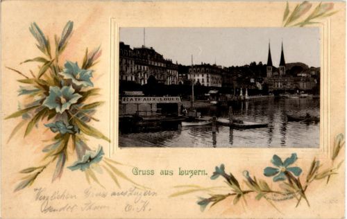 Gruss aus Luzern - Litho