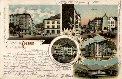 Gruss aus Chur - Litho