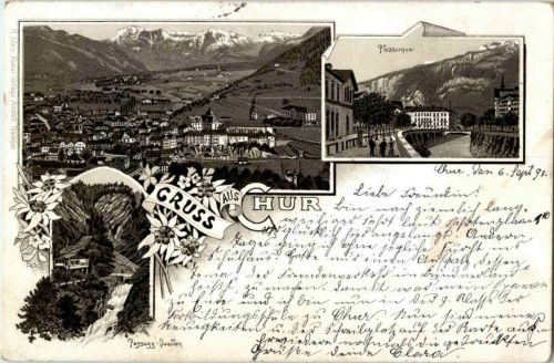 Gruss aus Chur - Litho 1895