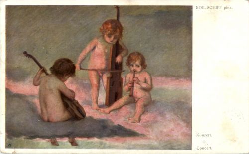 Künstlerkarte sign. Rob. Schiff