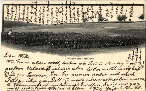 Schweizer Armee - Defiliren der Infanterie