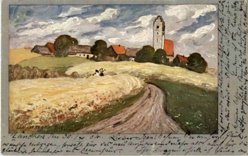 Künstlerkarte sign. L. v. Songer Melin