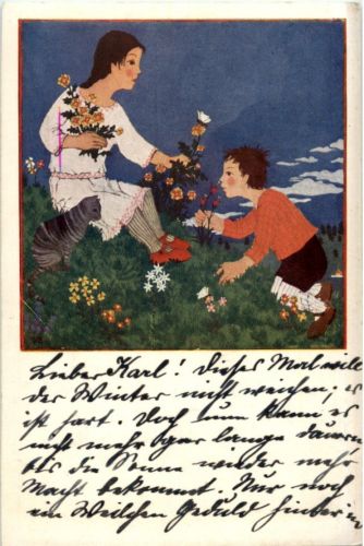 Österr. Jugenrotkreuz - Künstlerkarte