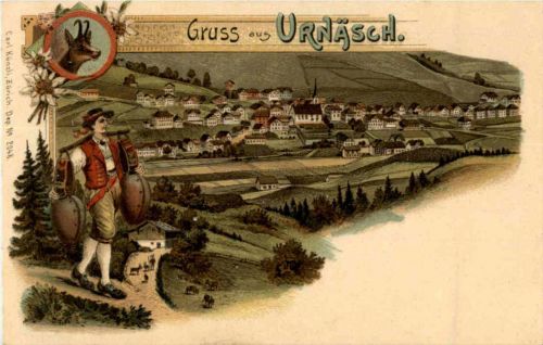 Gruss aus Urnäsch - Litho