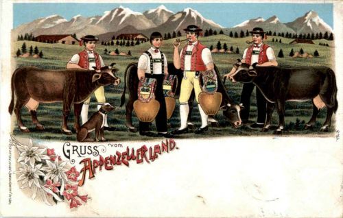 Gruss aus dem Appenzellerland - Litho