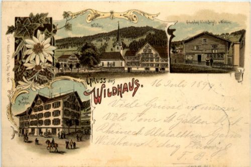 Gruss aus Wildhaus - Litho